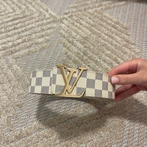 Louis Vuitton damier Azur belt canvas size: 48/120
